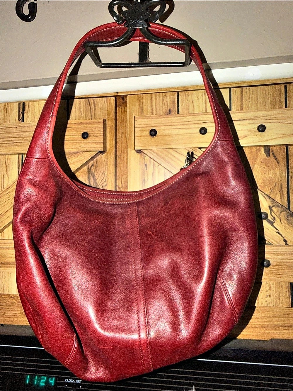 Coach Soho Small Hobo Bag Red Leather no.9219